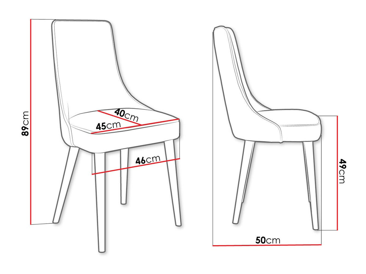 Szék Krzesło PERŁA 3, Szín: Fekete + Magic Velvet 2258, Lábak színe: Aranysárga