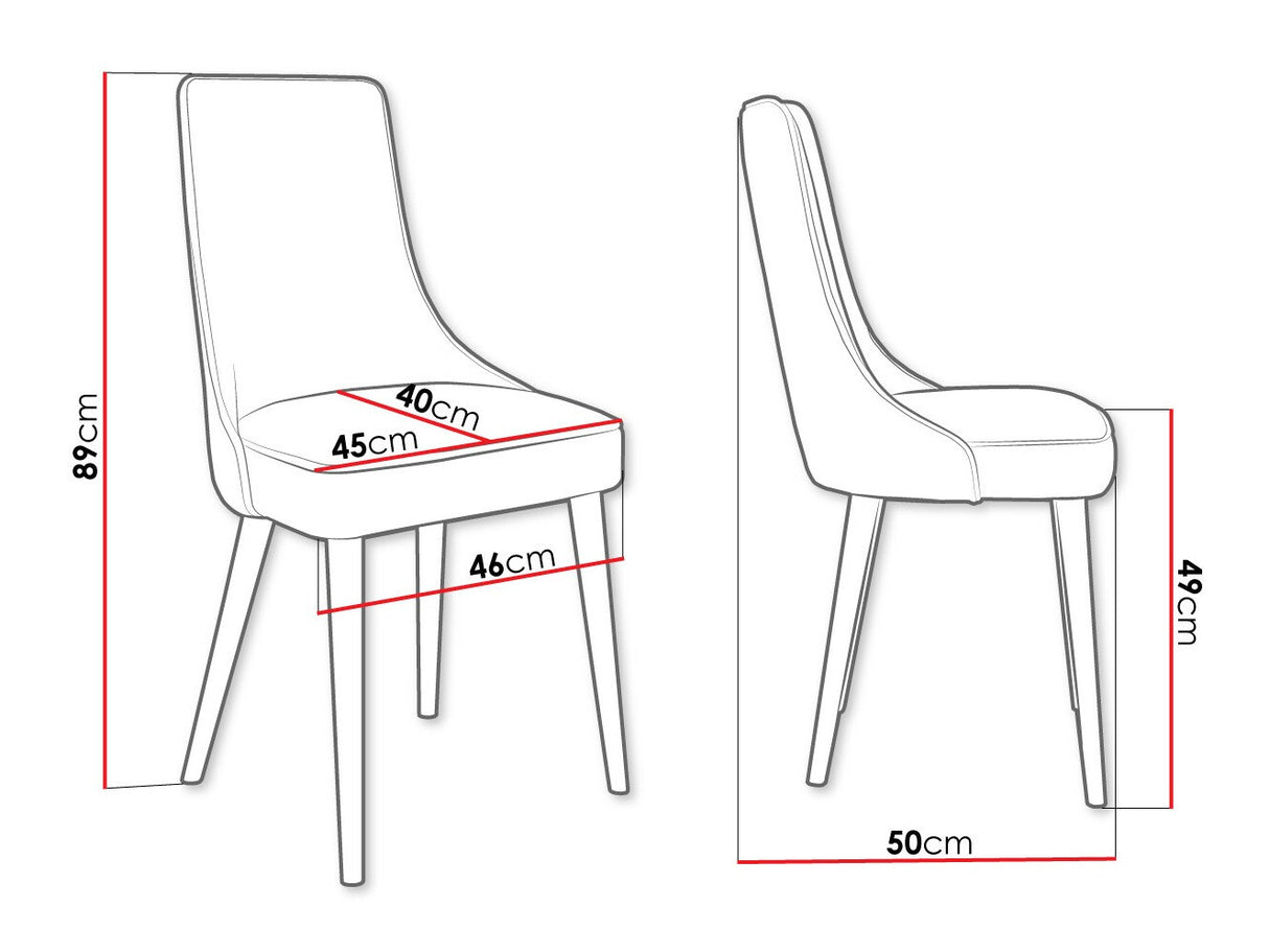 Szék Krzesło PERŁA 3, Szín: Fekete + Magic Velvet 2216, Lábak színe: Fekete