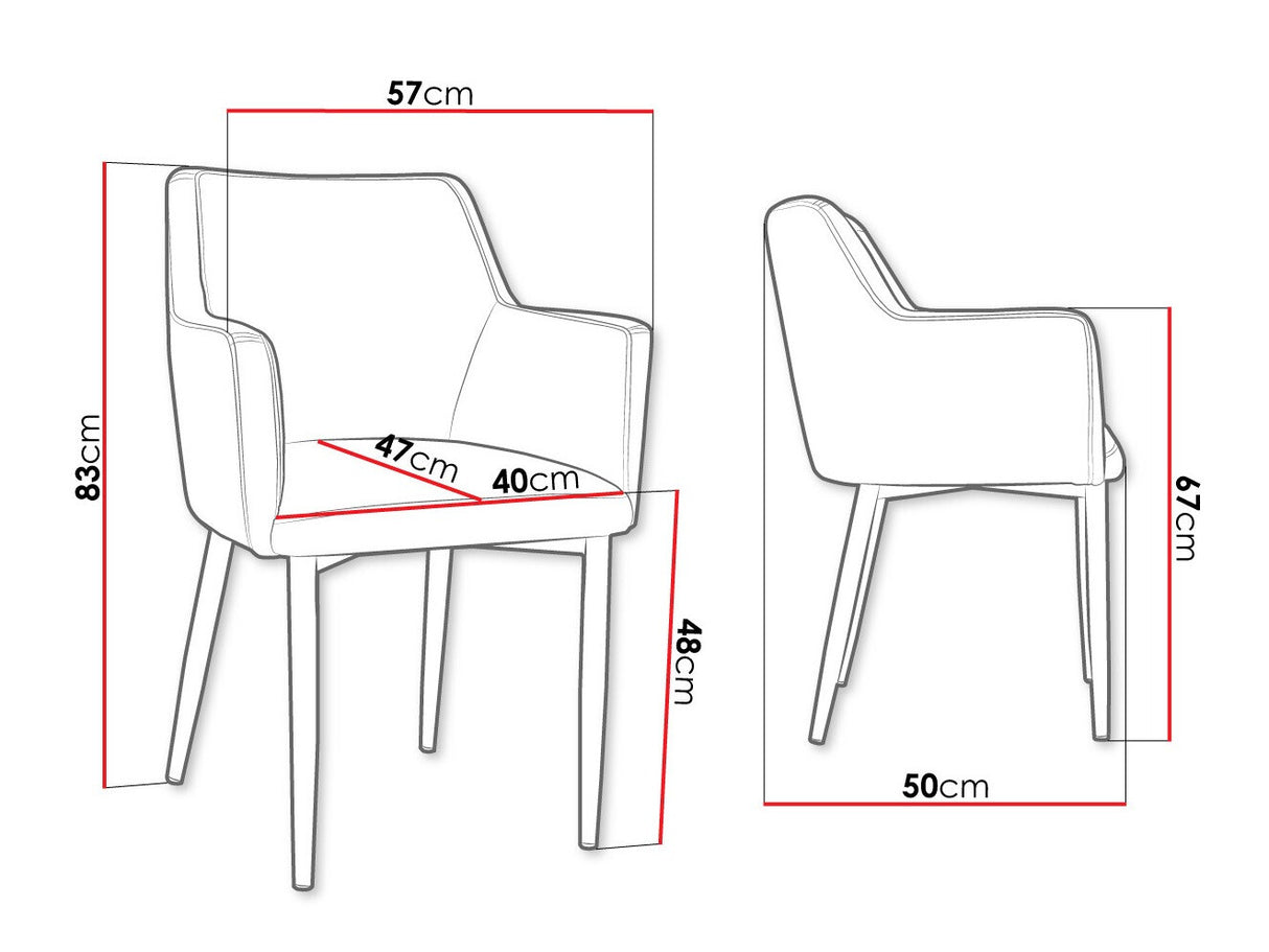 Szék Krzesło RENE, Szín: Fekete + Magic Velvet 2217, Lábak színe: Aranysárga
