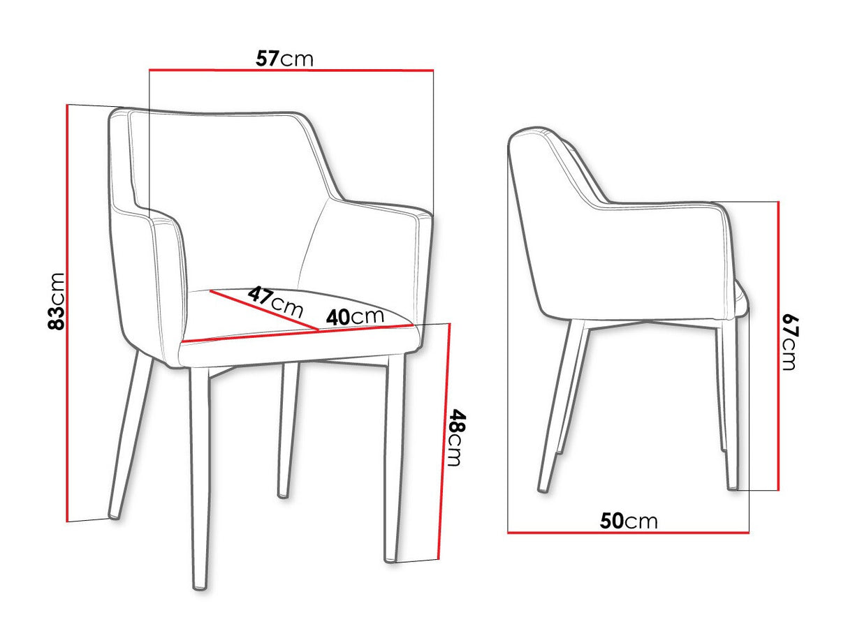 Szék Krzesło RENE, Szín: Fekete + Magic Velvet 2258, Lábak színe: Fekete