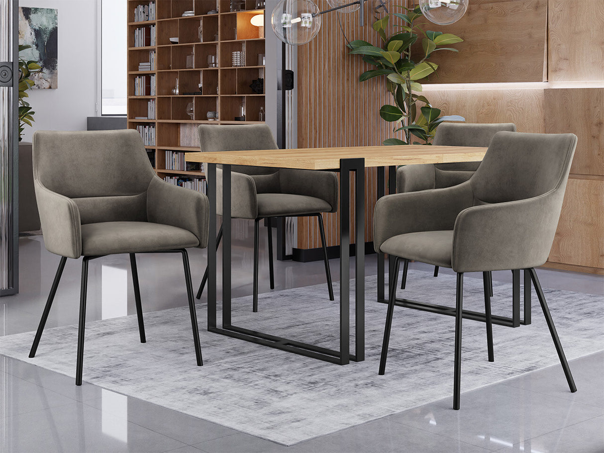 Szék Krzesło VITO z podłokietnikiem, Szín: Fekete + Magic Velvet 2209