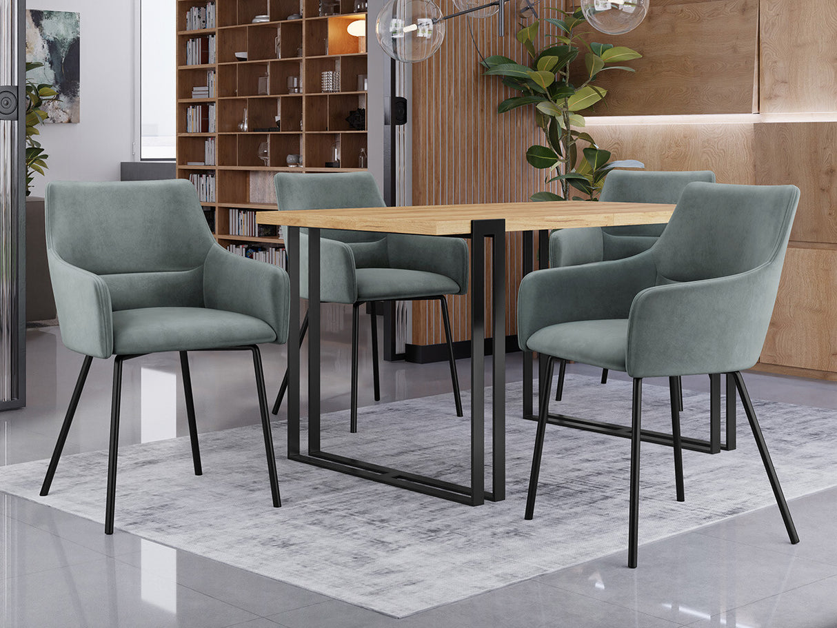 Szék Krzesło VITO z podłokietnikiem, Szín: Fekete + Magic Velvet 2217