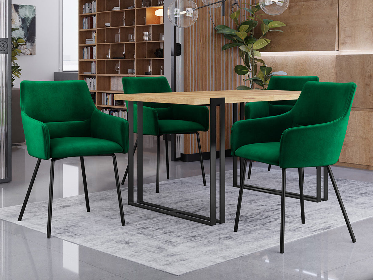 Szék Krzesło VITO z podłokietnikiem, Szín: Fekete + Magic Velvet 2225