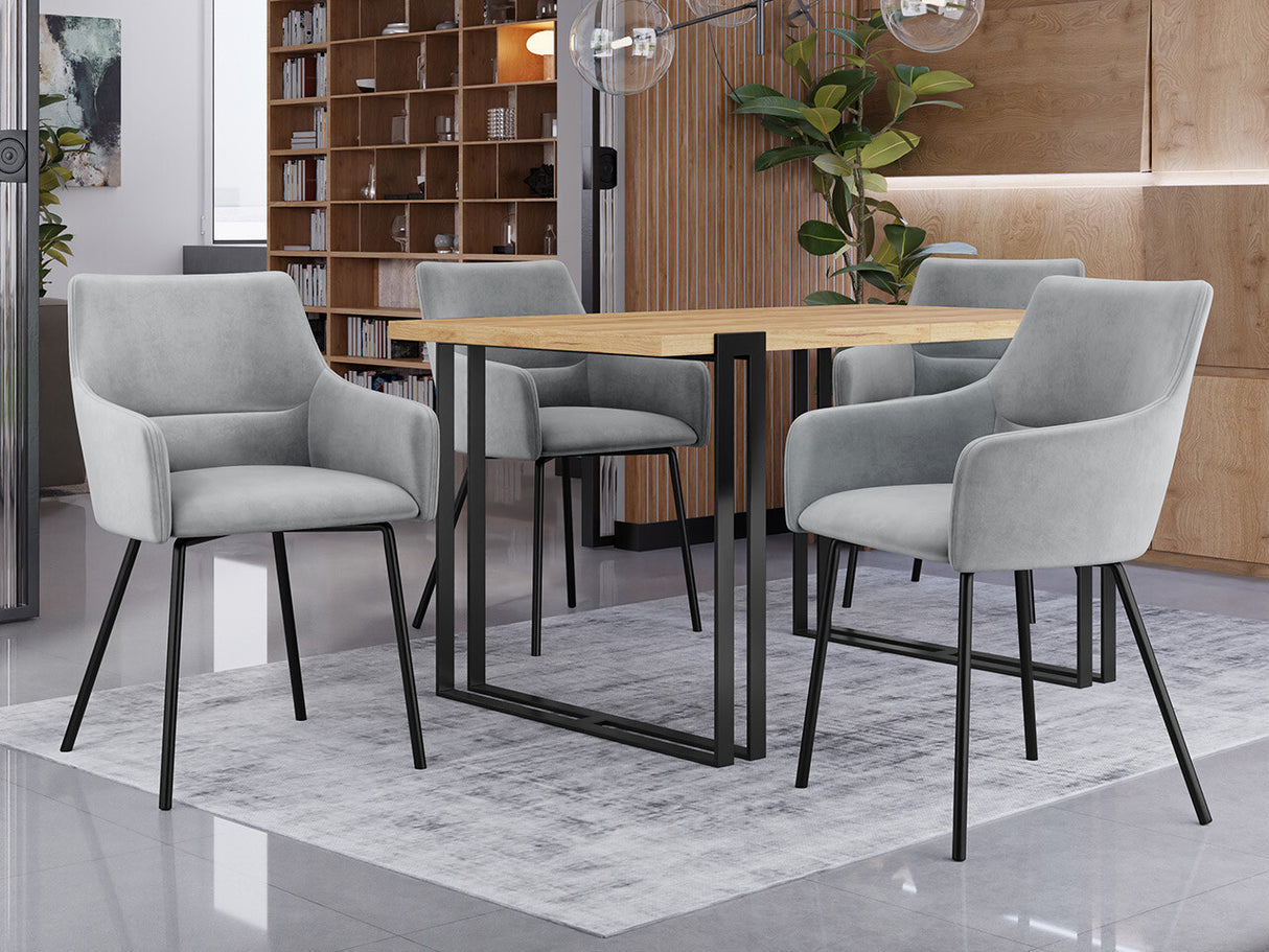 Szék Krzesło VITO z podłokietnikiem, Szín: Fekete + Magic Velvet 2240