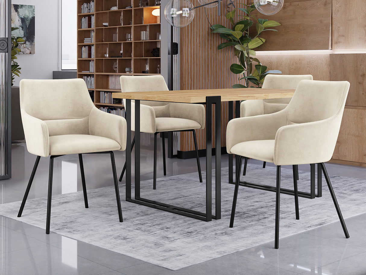 Szék Krzesło VITO z podłokietnikiem, Szín: Fekete + Magic Velvet 2250