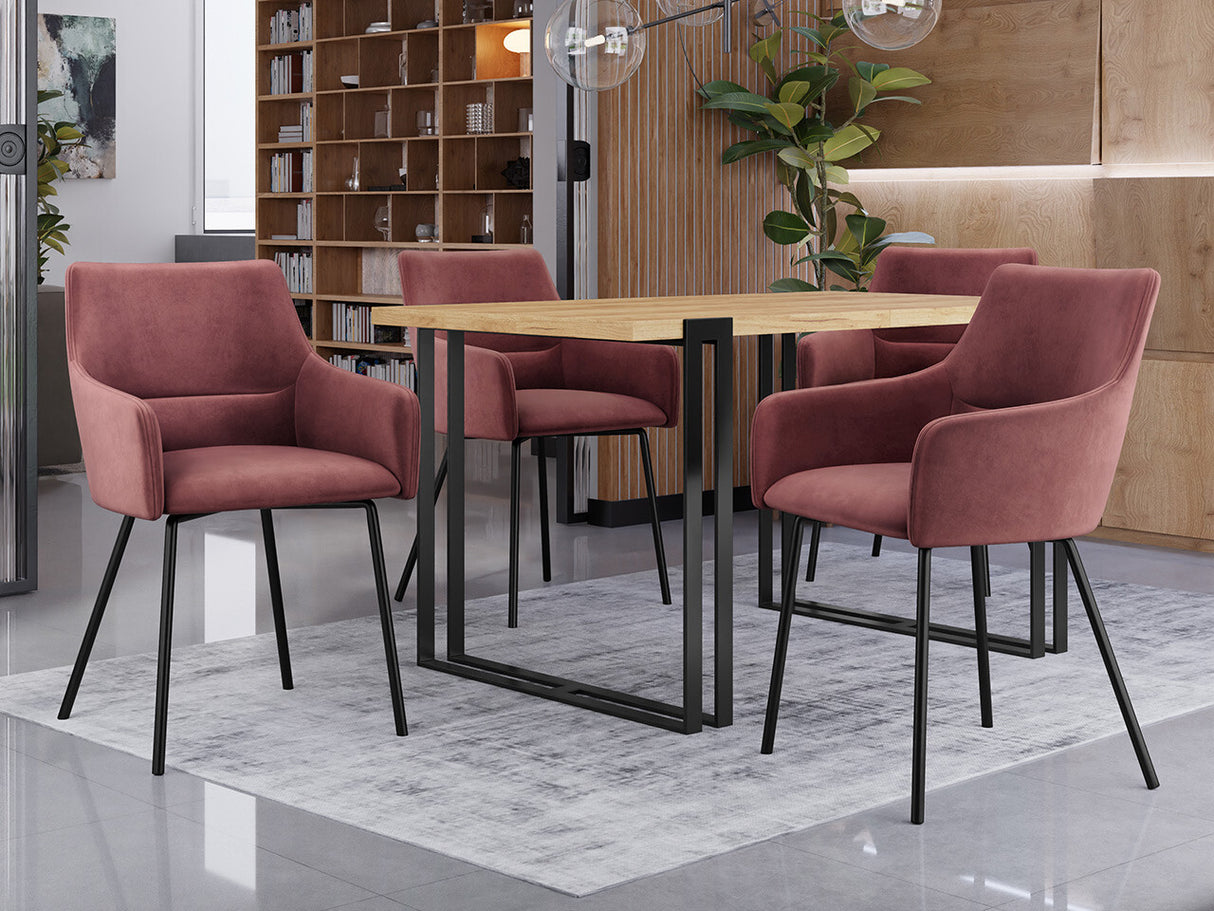 Szék Krzesło VITO z podłokietnikiem, Szín: Fekete + Magic Velvet 2258