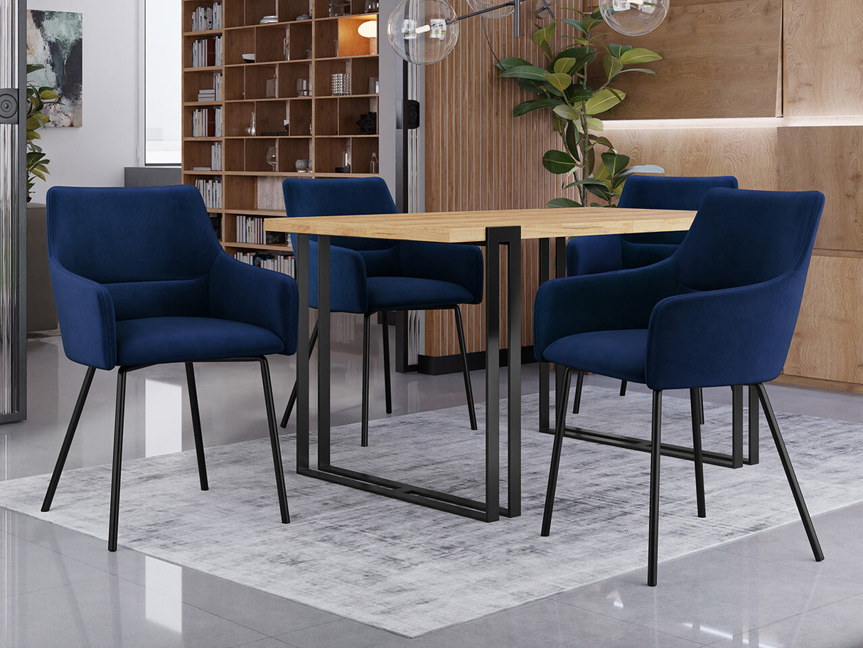 Szék Krzesło VITO z podłokietnikiem, Szín: Fekete + Magic Velvet 2216