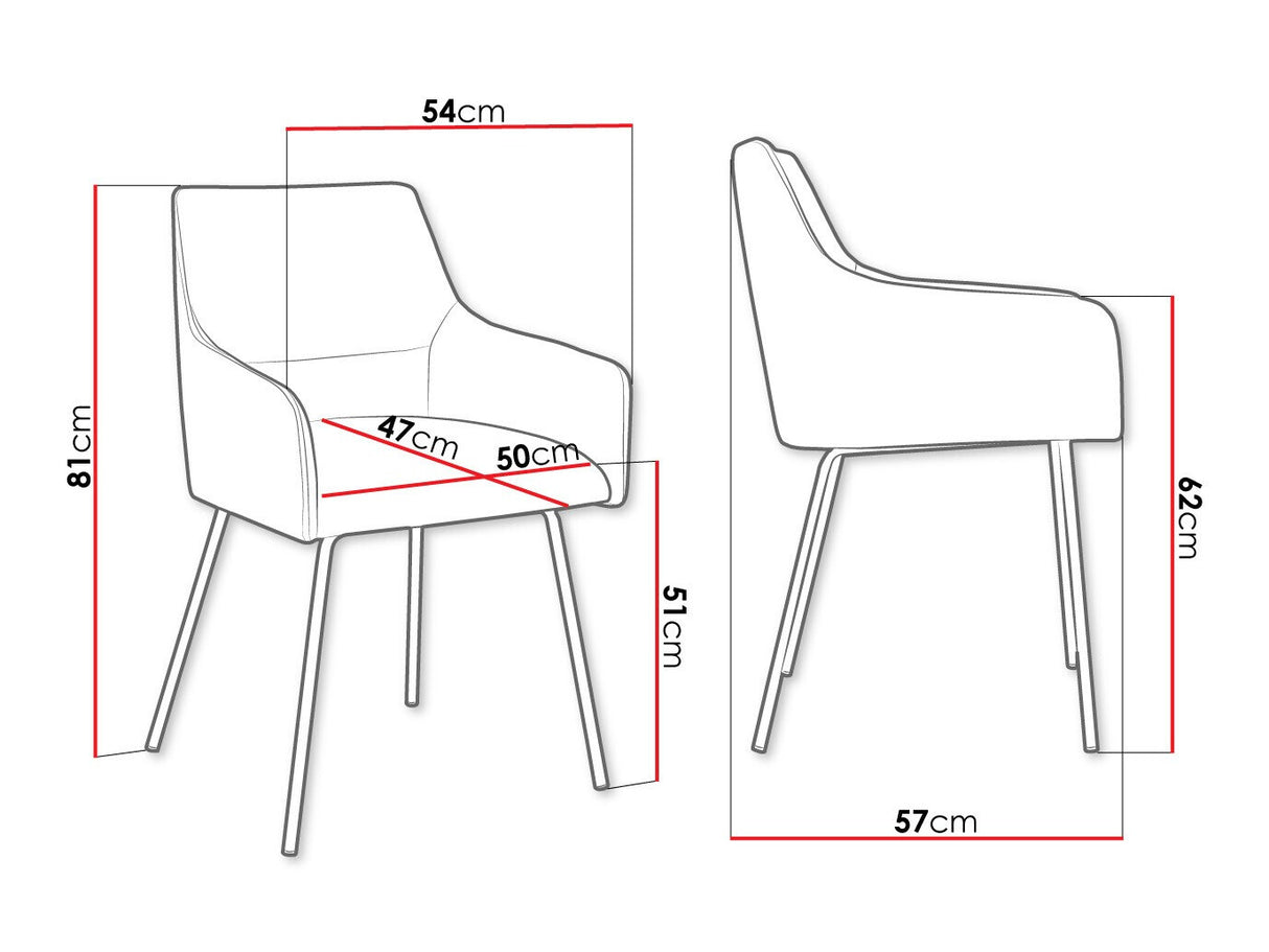 Szék Krzesło VITO z podłokietnikiem, Szín: Fekete + Magic Velvet 2240