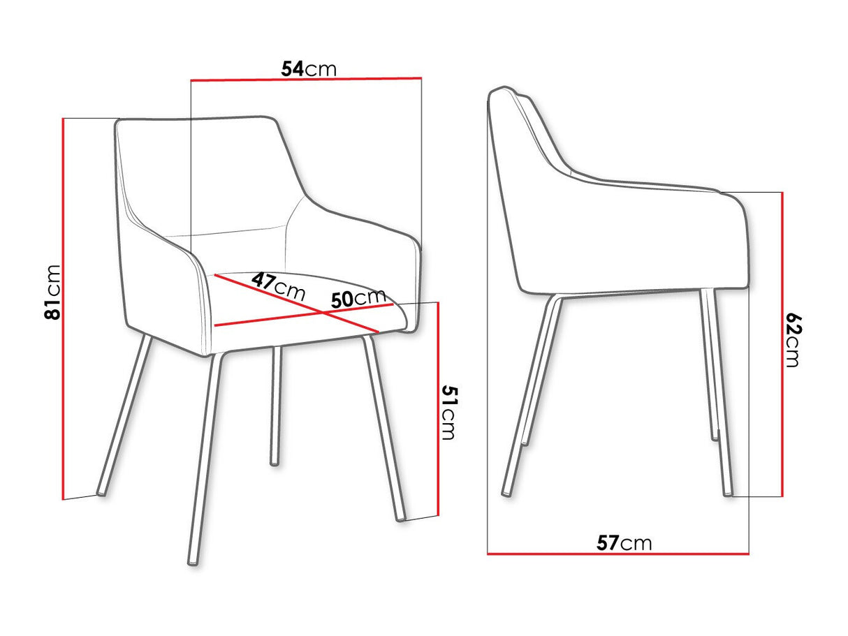 Szék Krzesło VITO z podłokietnikiem, Szín: Fekete + Magic Velvet 2250