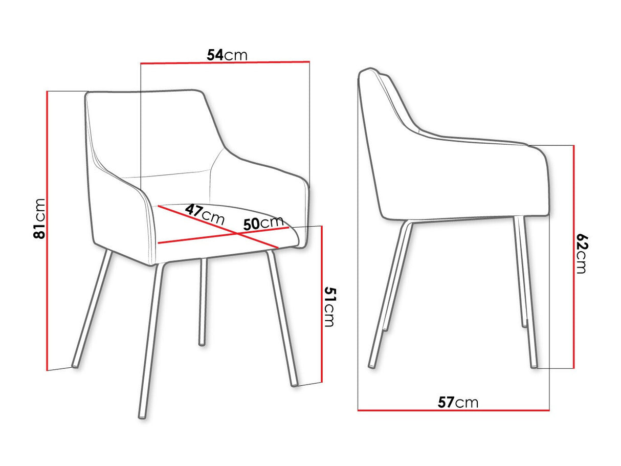 Szék Krzesło VITO z podłokietnikiem, Szín: Fekete + Magic Velvet 2258