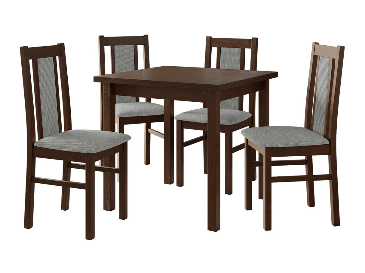 Étkezőgarnitúra 05 (MAX 9 + BOS 14), Fa színe: Dió, Kárpit: Hygge 91