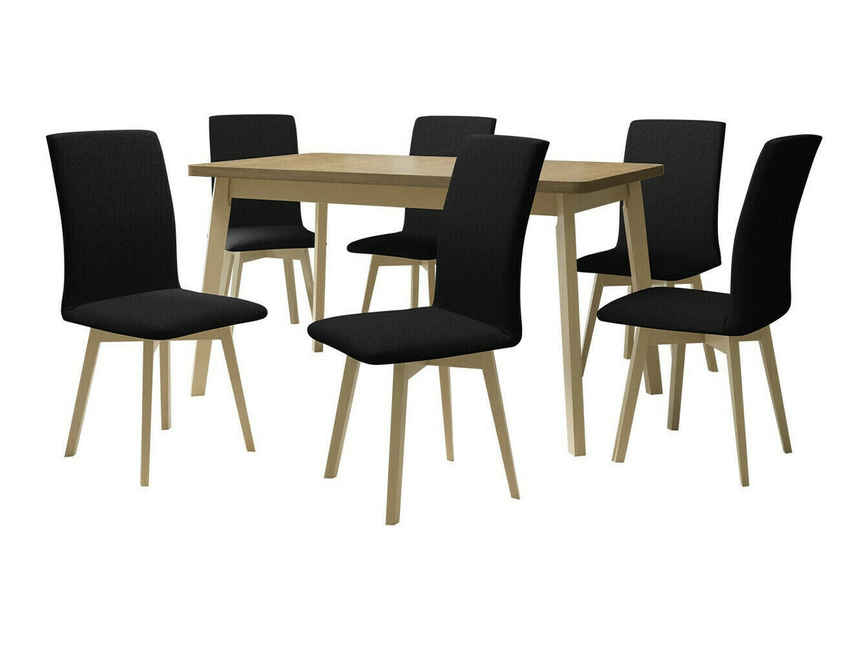 Étkezőgarnitúra Zestaw 24 (OSLO 6 + LUNA 2), Fa színe: Sonoma tölgy, Kárpit: Kronos 7