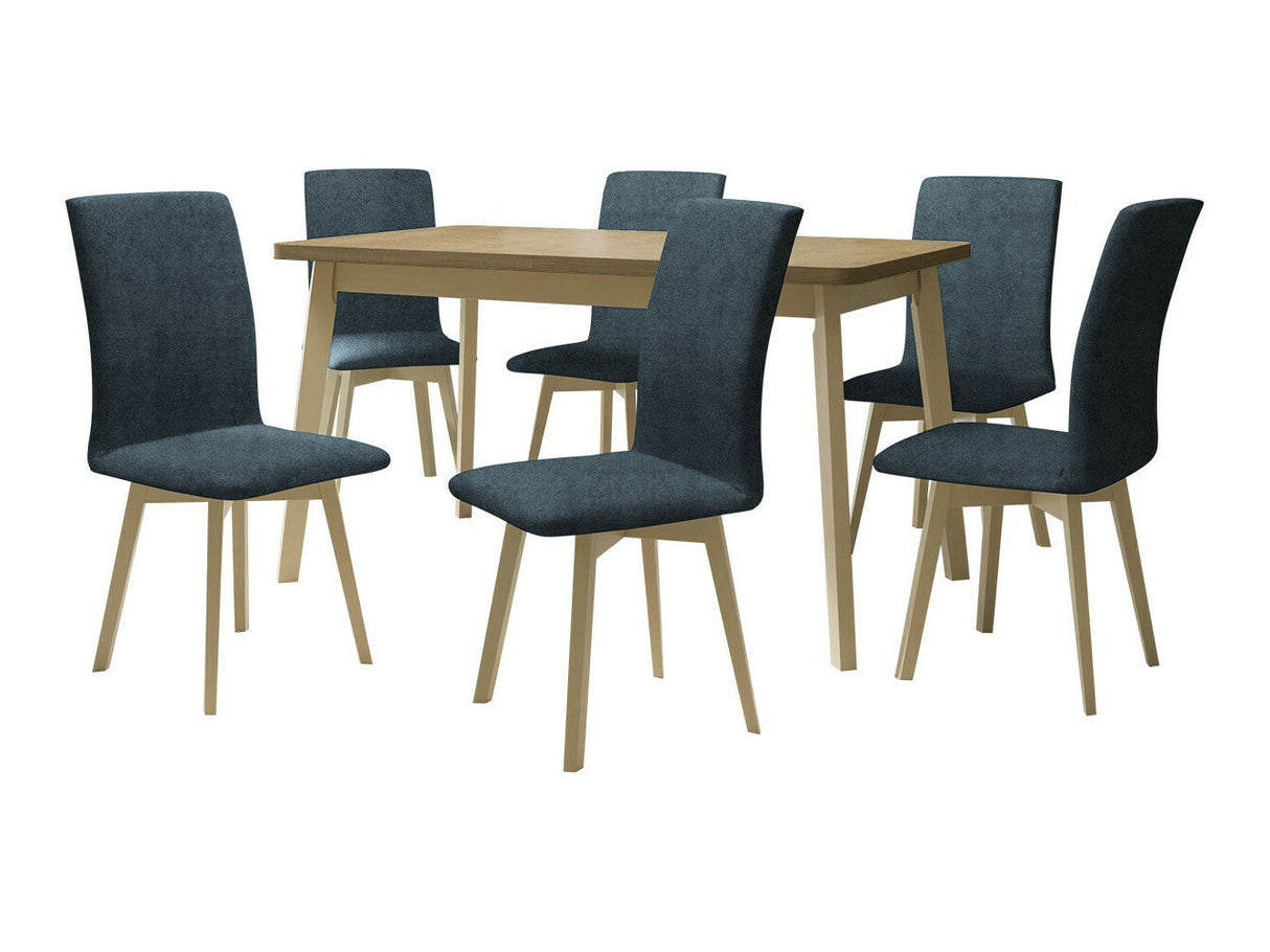 Étkezőgarnitúra Zestaw 24 (OSLO 6 + LUNA 2), Fa színe: Sonoma tölgy, Kárpit: Zetta 300