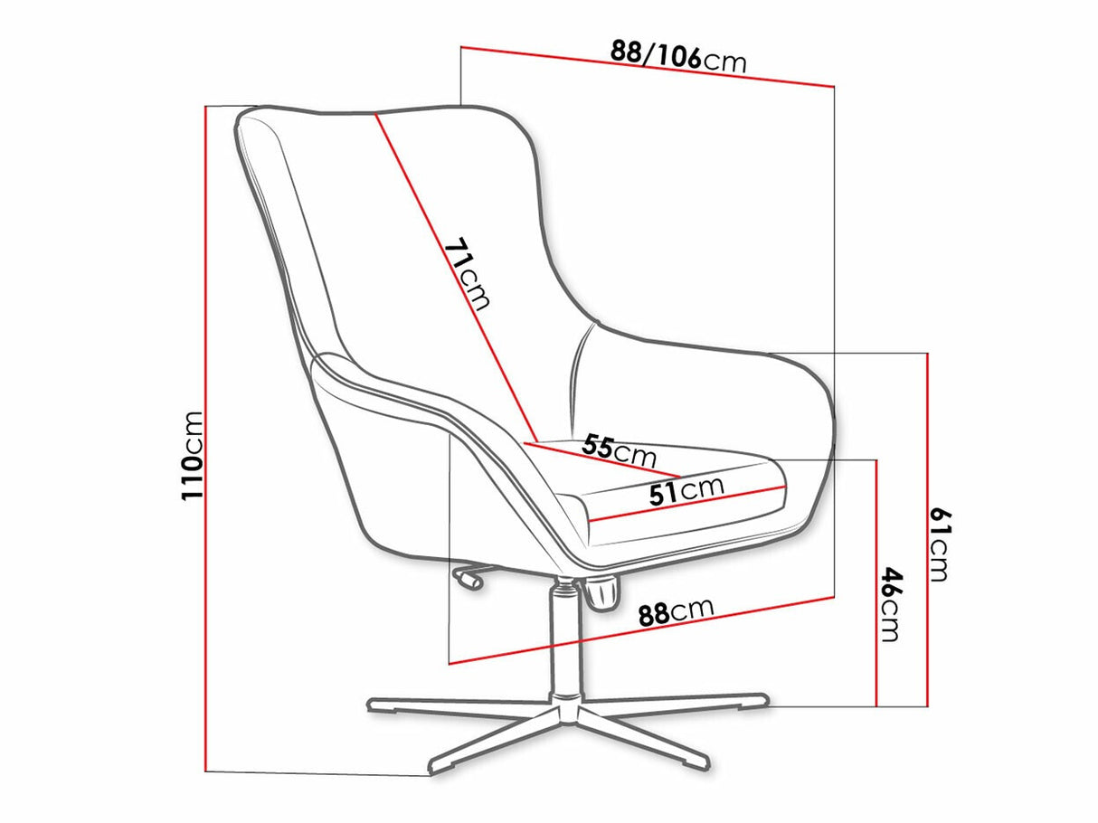 Fotel Fotel ELIS, Szín: Velluto 2 + Velluto 20