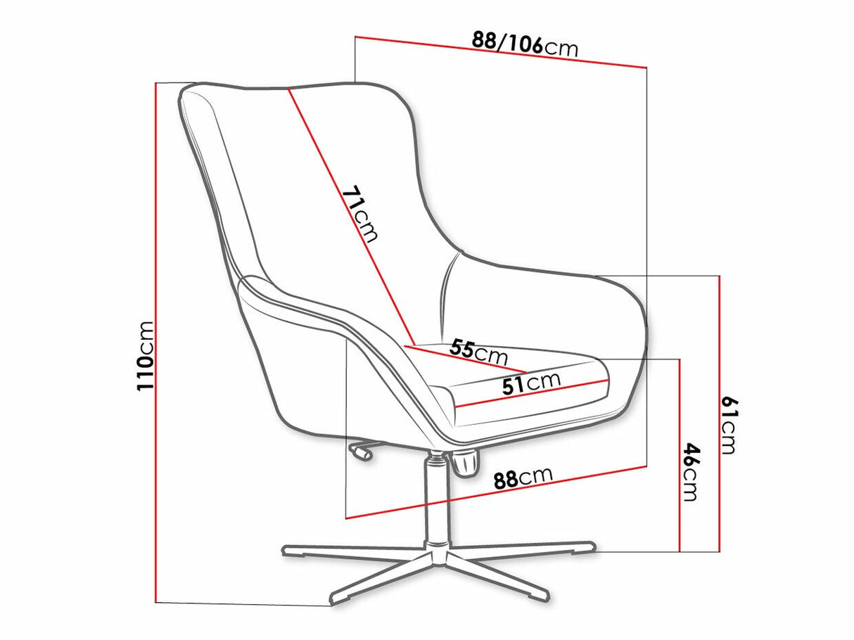 Fotel Fotel ELIS, Szín: Velluto 8 + Velluto 20