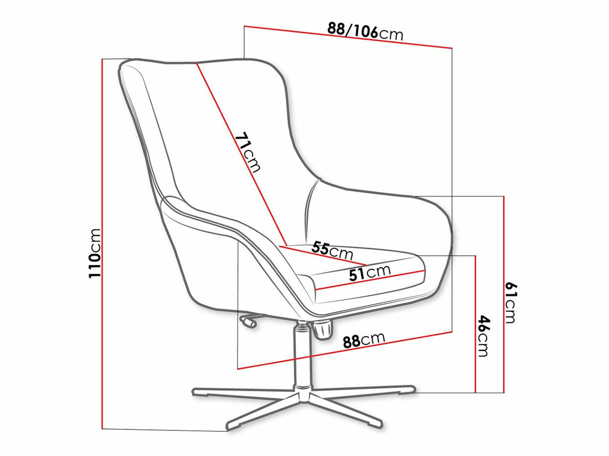 Fotel Fotel ELIS, Szín: Velluto 10 + Velluto 20