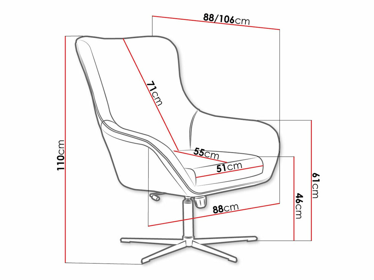 Fotel Fotel ELIS, Szín: Velluto 16 + Velluto 20