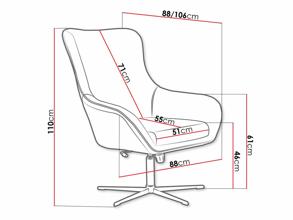 Fotel Fotel ELIS, Szín: Velluto 25 + Velluto 20