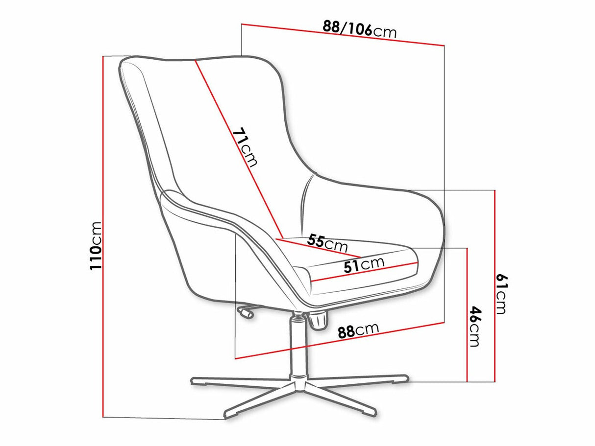 Fotel Fotel ELIS, Szín: Velluto 27 + Velluto 20