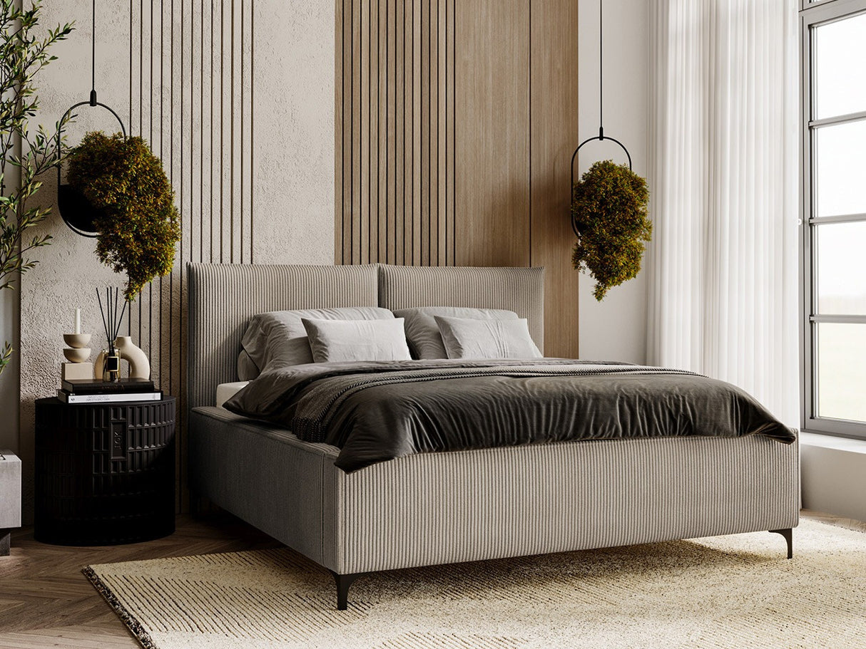 Ágy Łóżko tapicerowane LEON (Camtalo Cord), Szín: Poso 02, Alvó felület mérete: 120 x 200 cm