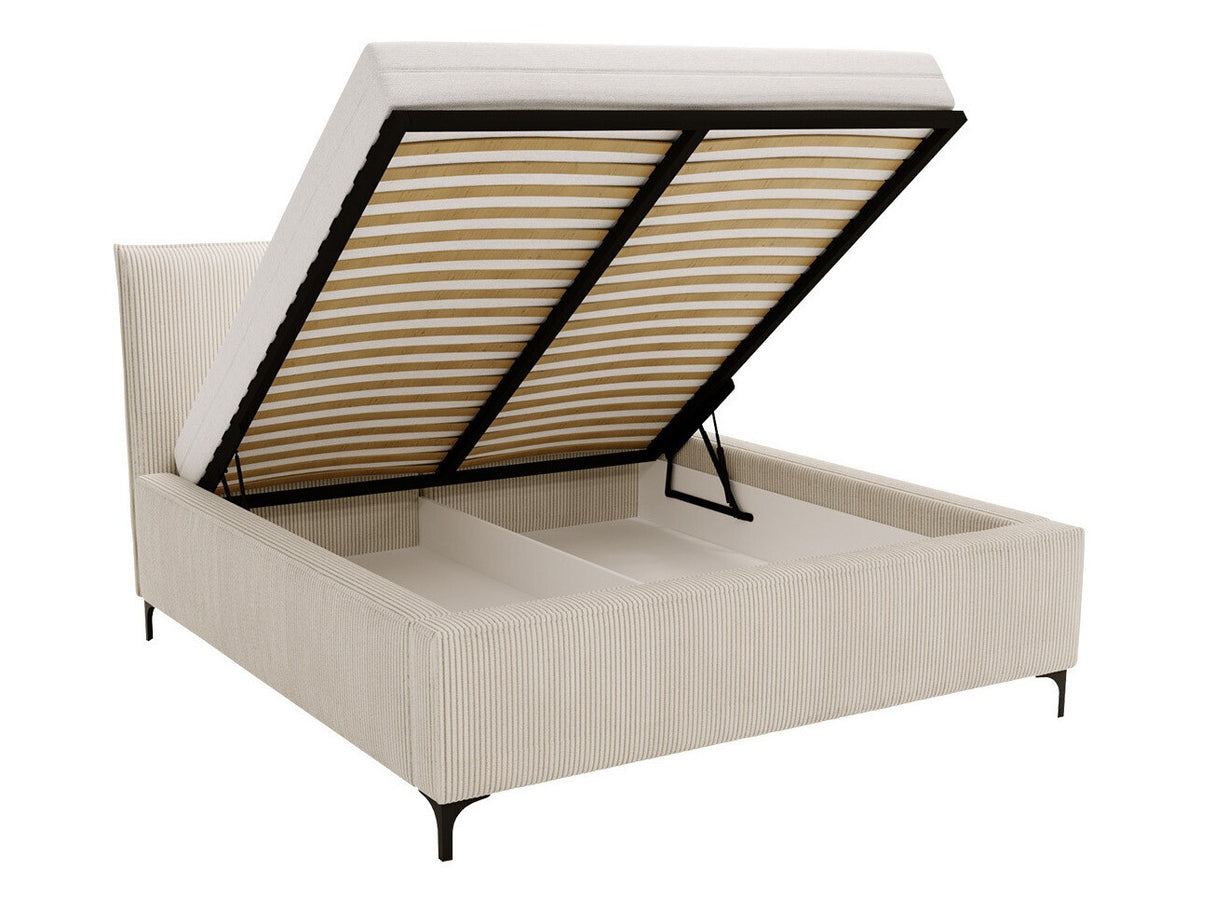 Ágy Łóżko tapicerowane LEON (Camtalo Cord), Szín: Poso 110, Alvó felület mérete: 160 x 200 cm