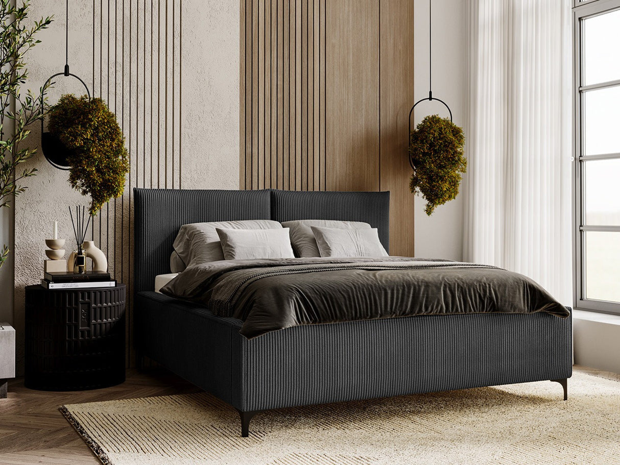 Ágy Łóżko tapicerowane LEON (Camtalo Cord), Szín: Poso 34, Alvó felület mérete: 180 x 200 cm