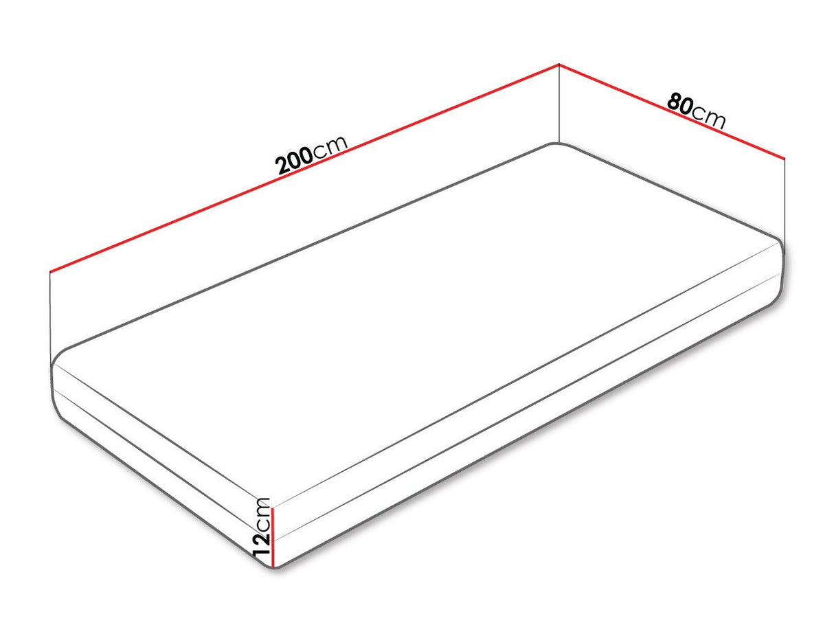 Matrac BLUE ZROLOWANY Wykończenie - Brak (Flugi) , Méretek: 80 x 200 cm