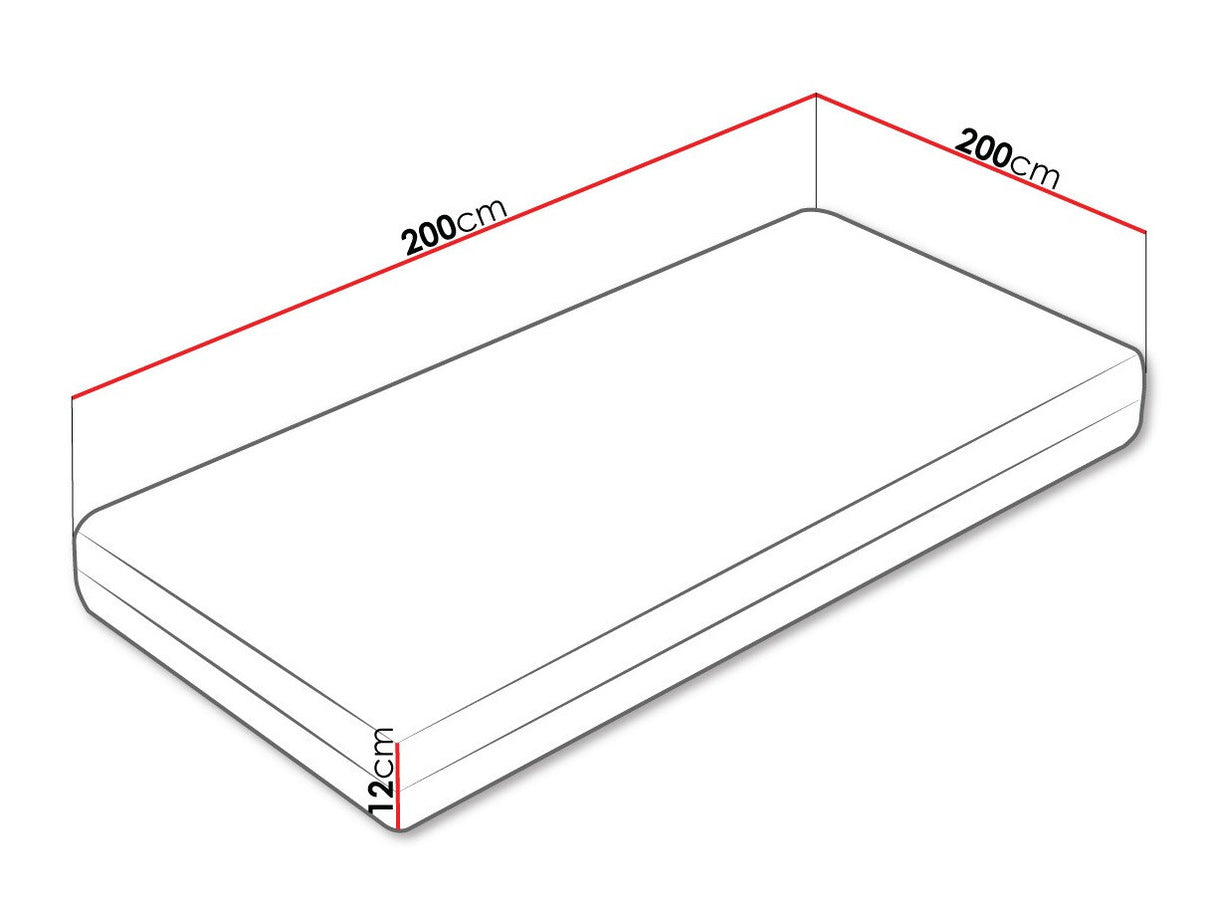 Matrac BLUE ZROLOWANY Wykończenie - Brak (Flugi) , Méretek: 200 x 200 cm