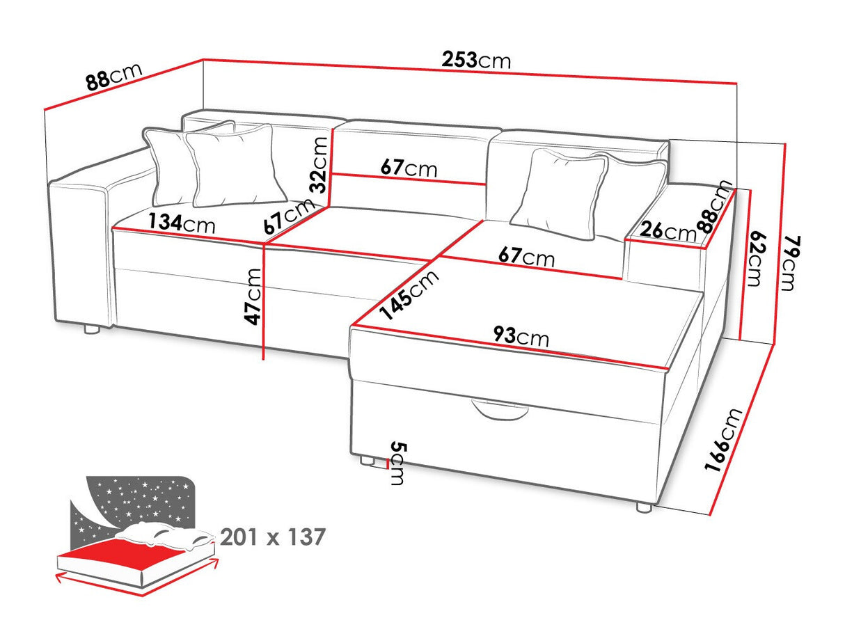 Sarokkanapé Narożnik SANTOS L Poso ( Sokoz L), Szín: Poso 14, Változatok: Balos