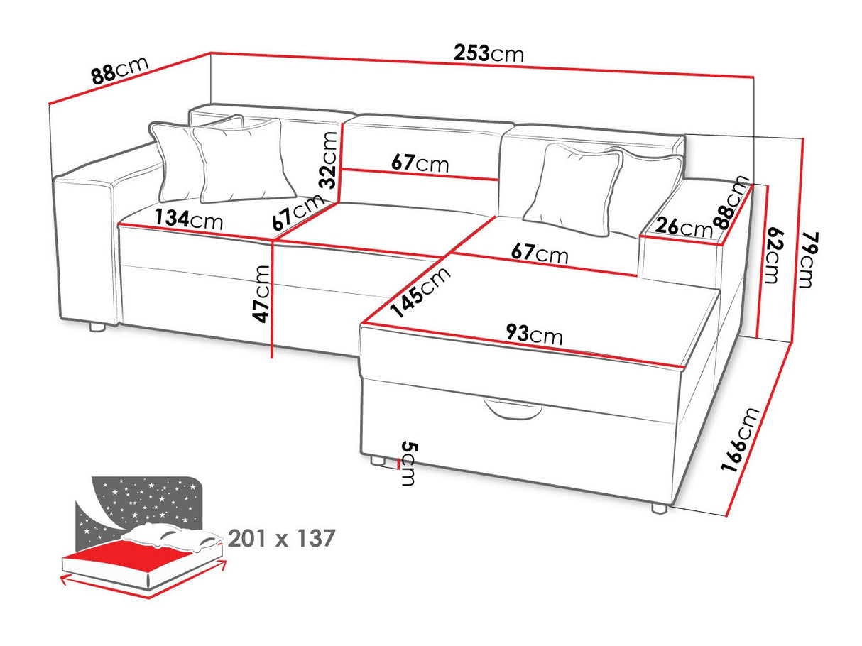 Sarokkanapé Narożnik SANTOS L Poso ( Sokoz L), Szín: Poso 27, Változatok: Balos