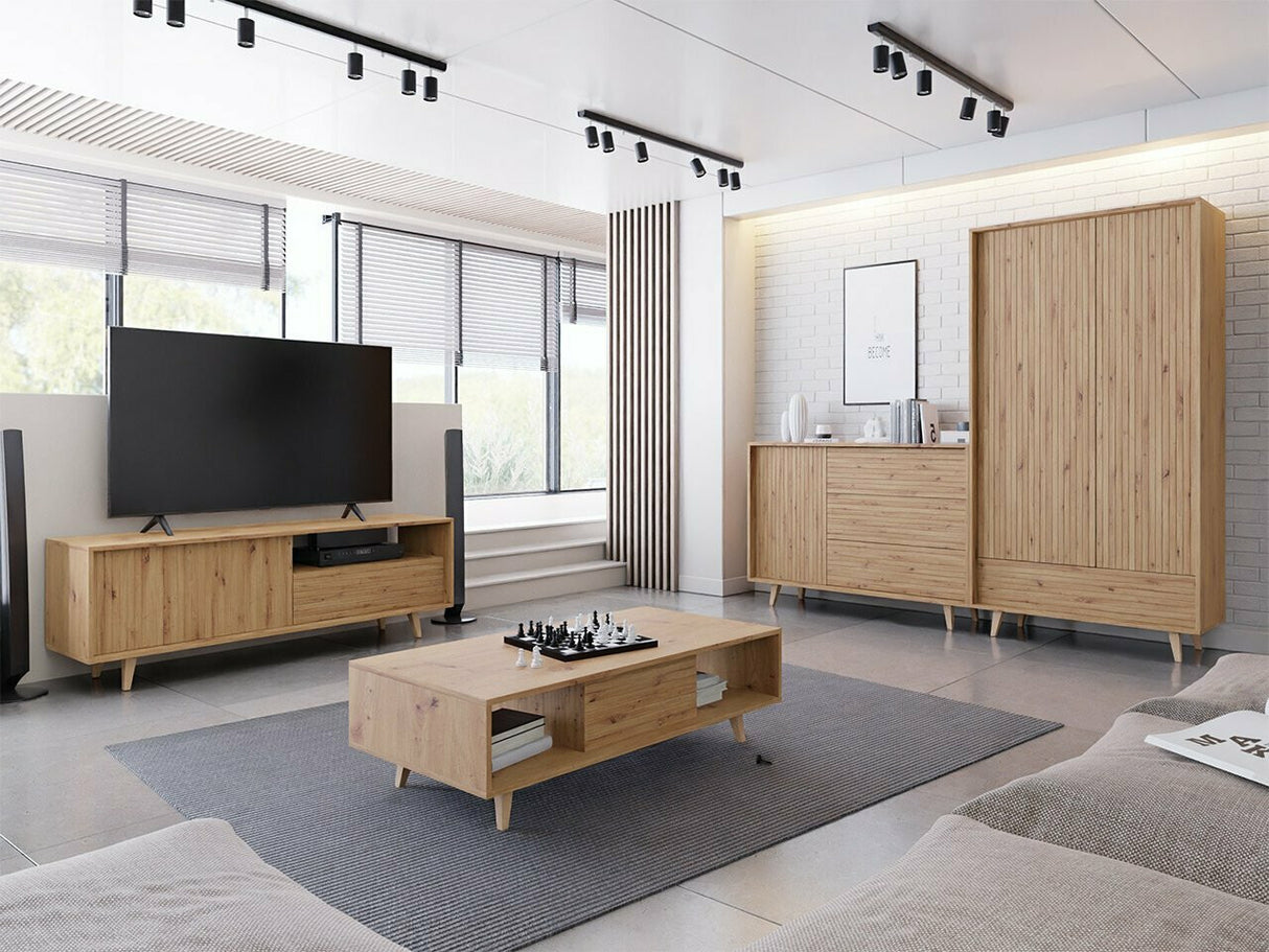 TV-állvány Szafka RTV FERIDO 1K1SZ Dąb Artisan 5903211293290