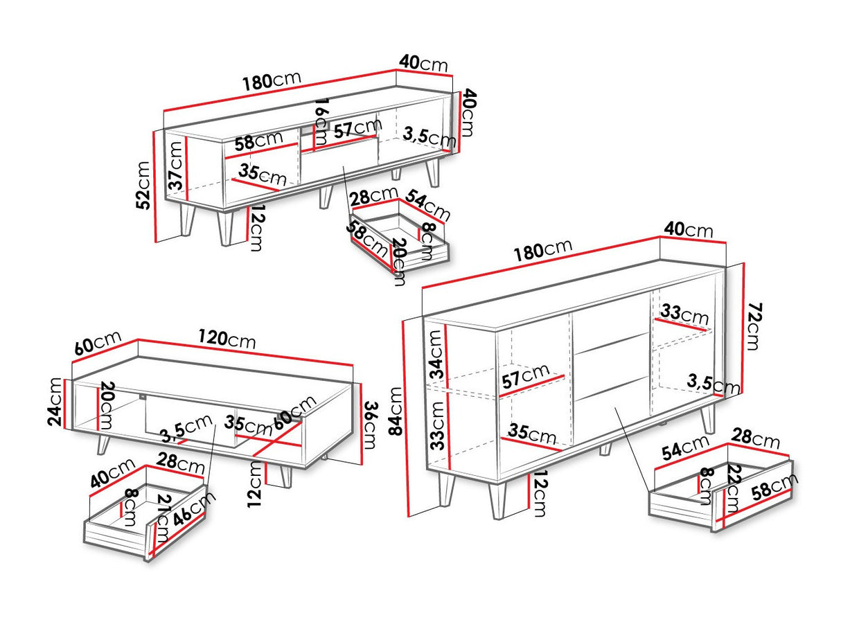 Nappali szett Meble FERIDO I Dąb Artisan 5903211301483