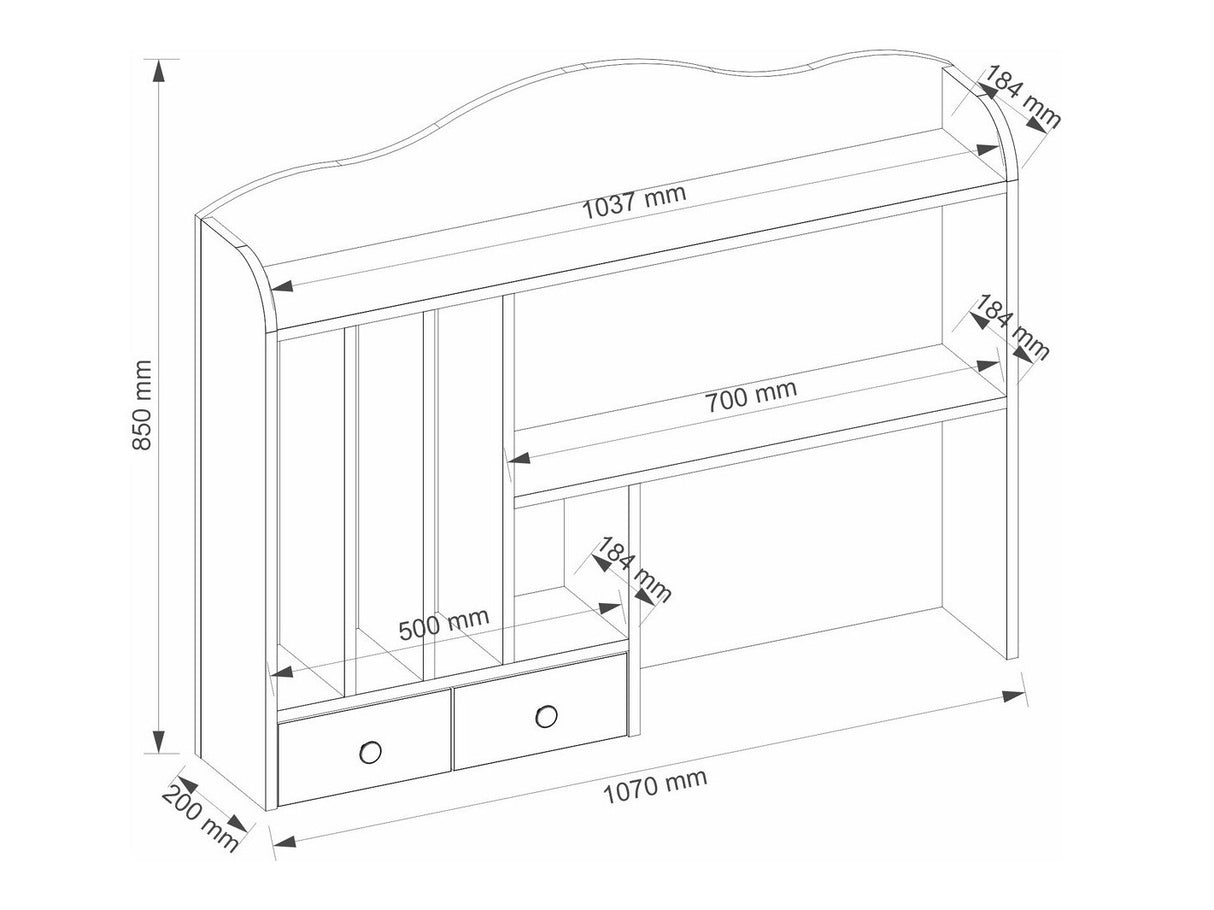 Könyvespolc LUNA LN-04