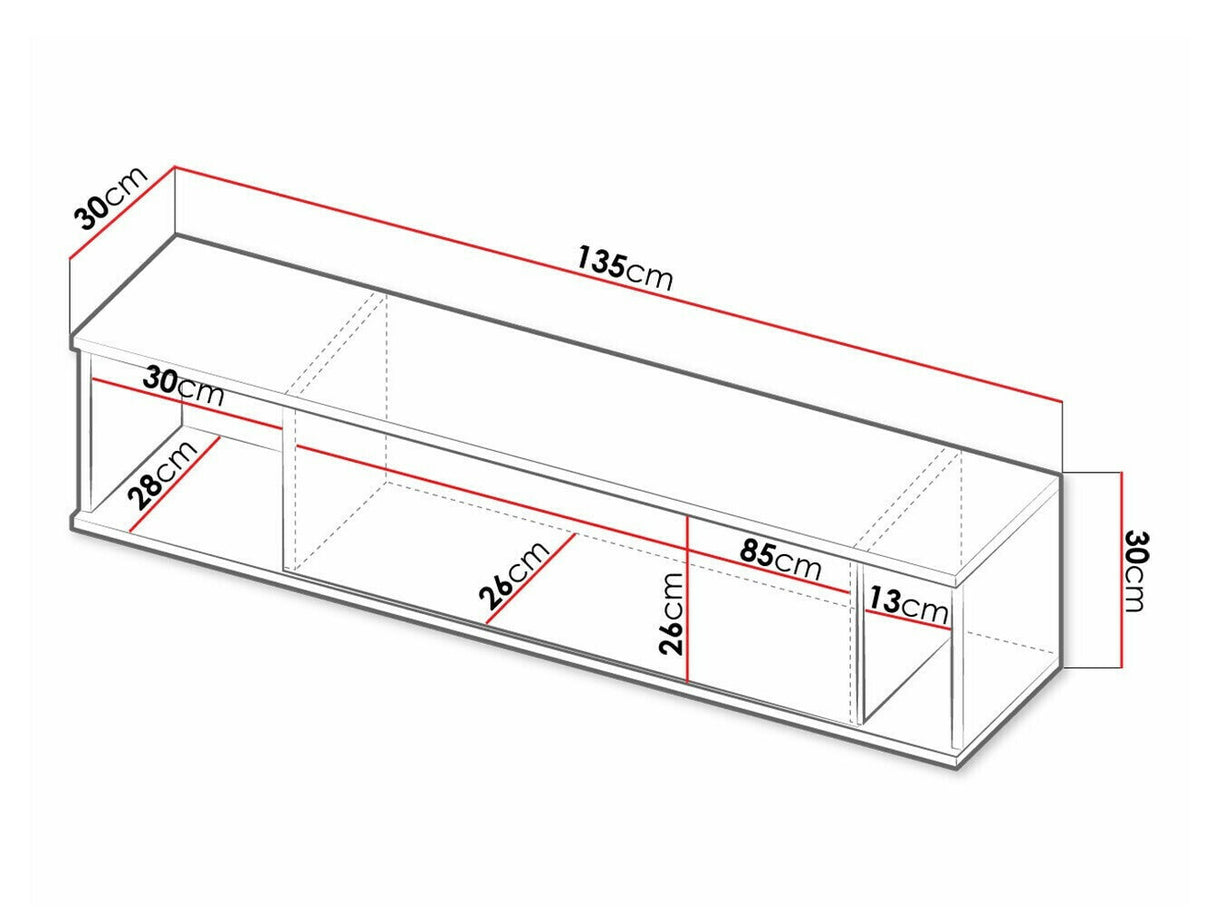 Polc Querty SZ WISZ (Marinez MR06), Szín: Fényes fa