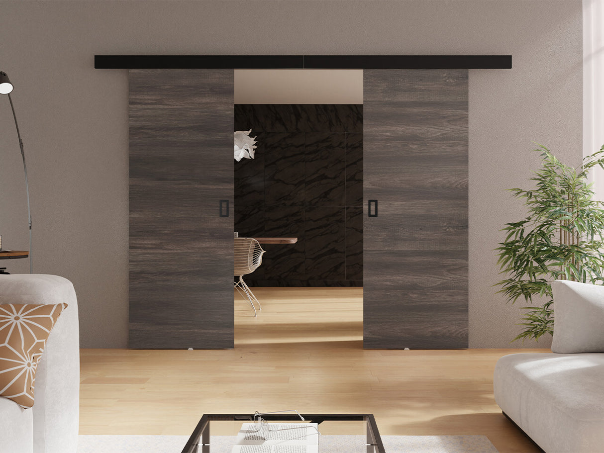 Tolóajtók Drzwi WERDI DUO 132 + 2x samodomykacz, Szín: Sötét kőris