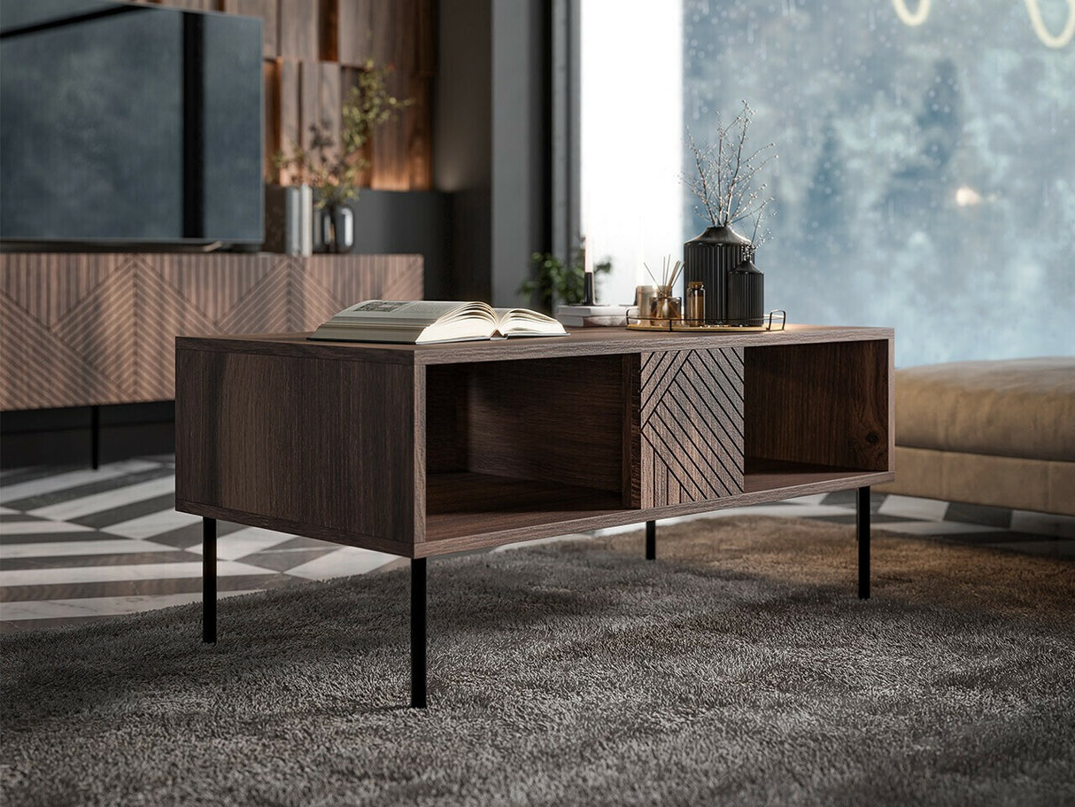 Dohányzóasztal Ława ART DECO Orzech Warmia/Orzech Warmia Lakierowany