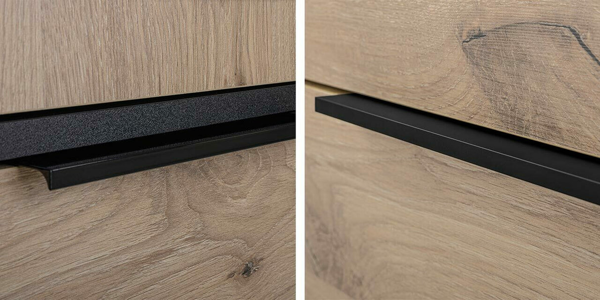 Gardróbszekrény Szafa LATI D4 + nadstawka Czarny/Dąb Viking/Lustro