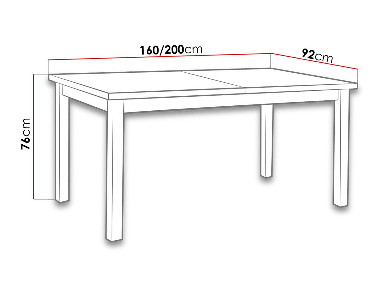 Asztal Modena 2 90x160/200 (Laminált forgácslap) (Fa 2), Szín: Fehér