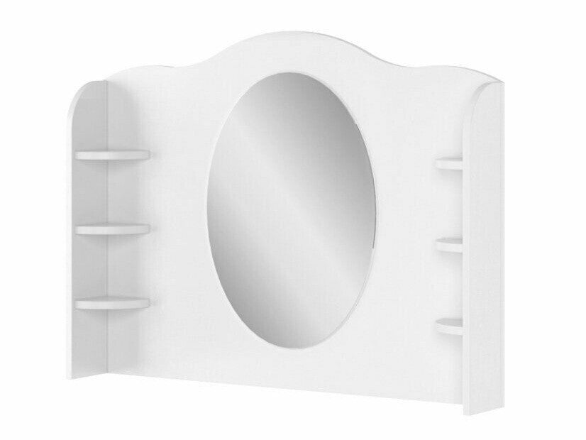 Fésülködő asztal Biurko LUNA LN-03 1D1S + Nadstawka LUNA LN-06 Biały / Róż + Biały Nadstawka LUNA 06 5902928146288