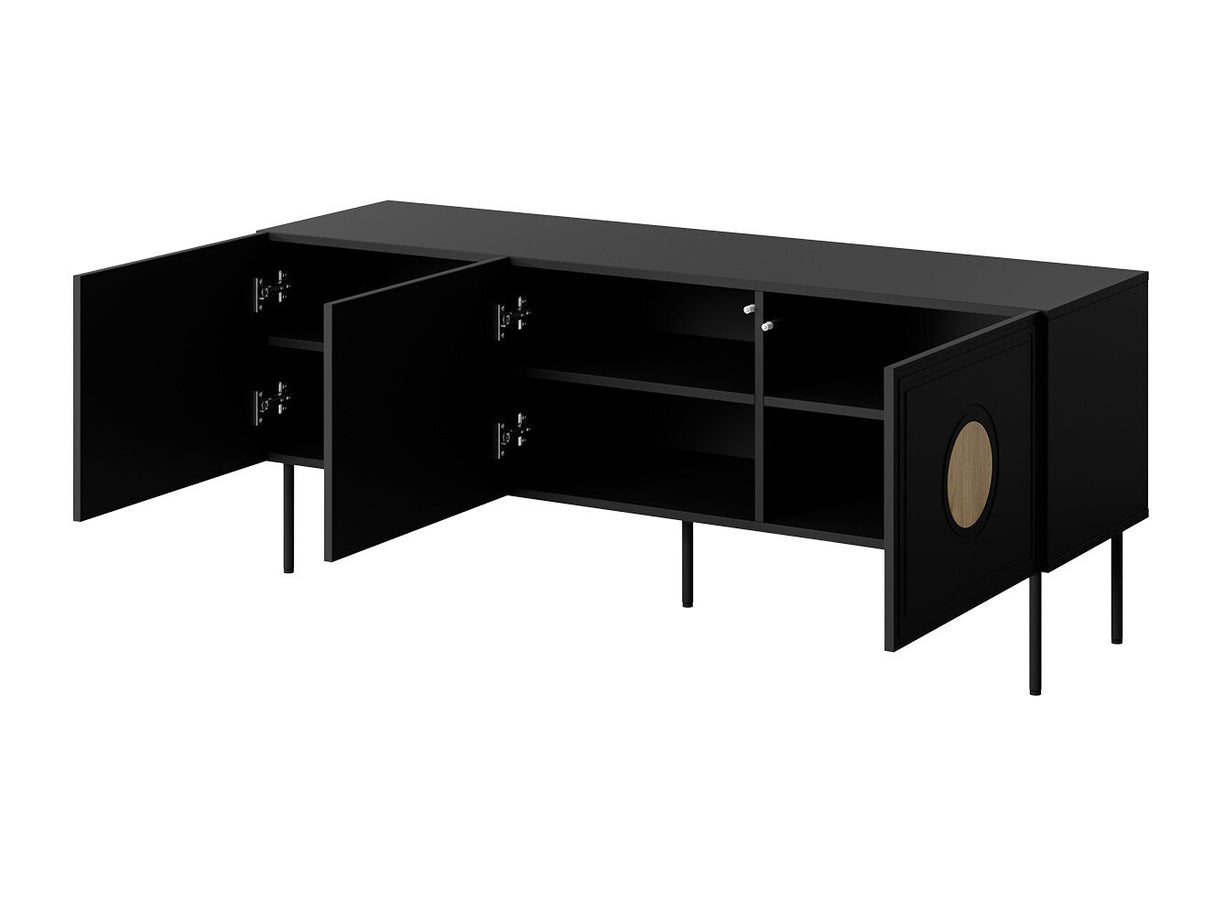 Nappali szett Meble PALAZZO I Czarny mat + Dąb Craft 5903211304491