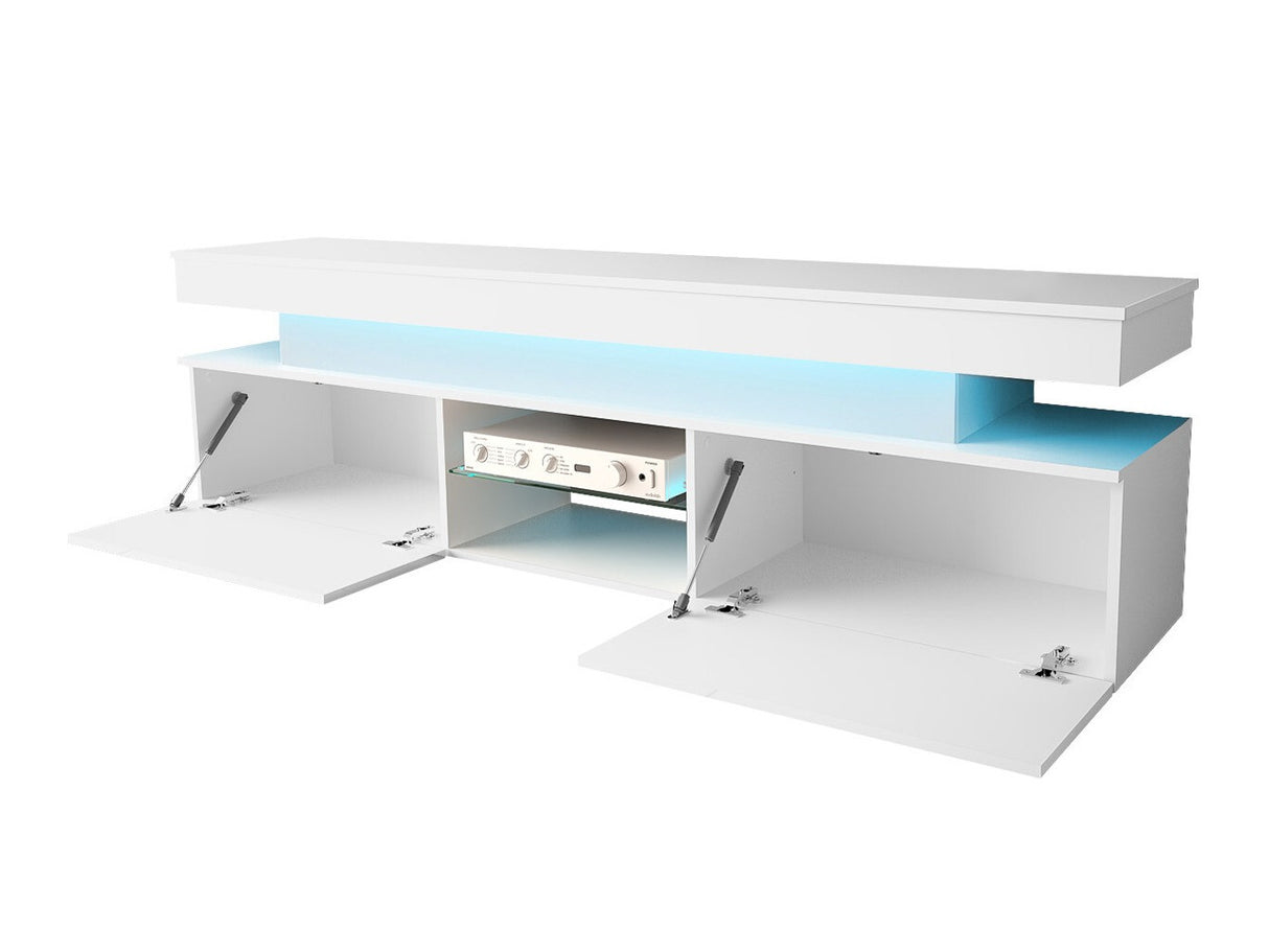 Nappali szett Meble GLOSSA I, Szín: Fehér + Fényes fehér