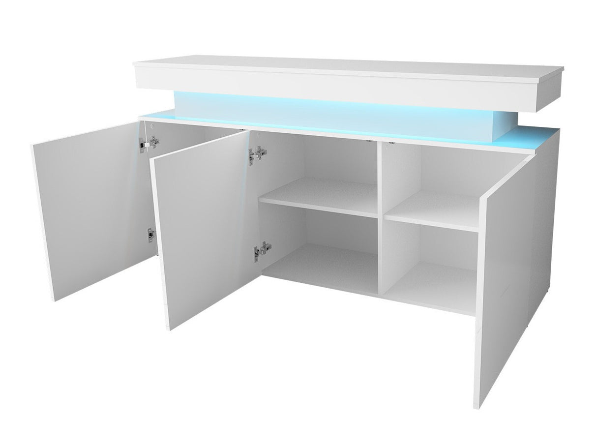 Nappali szett Meble GLOSSA II, Szín: Fekete + Fényes fekete