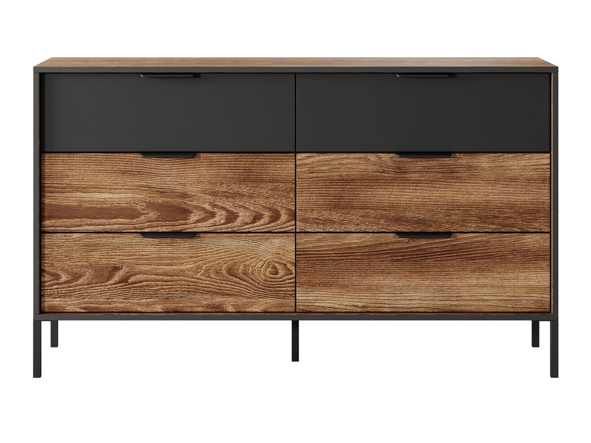 Komód Milton B komoda 6s - Gesztenye/Antracyt