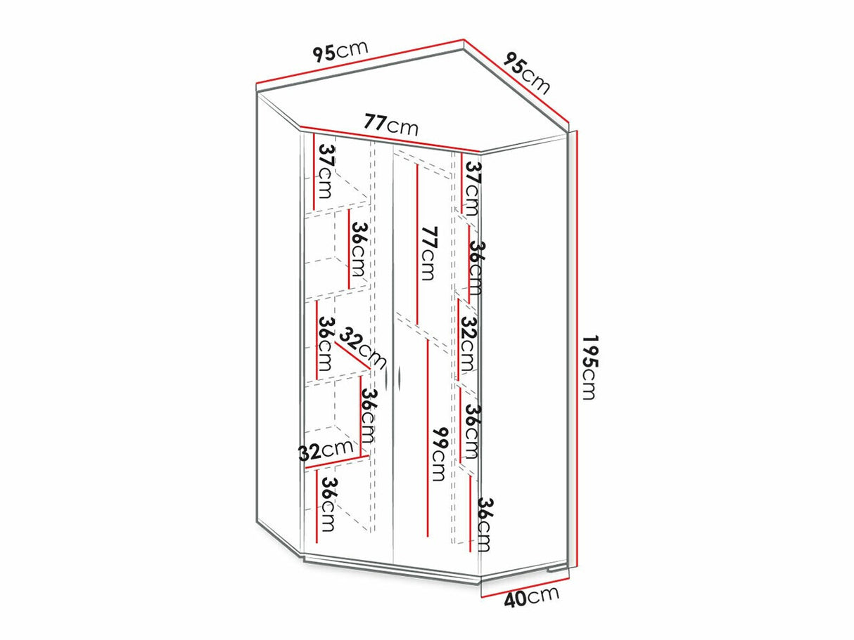 Sarokszekrény Qubic QB-01