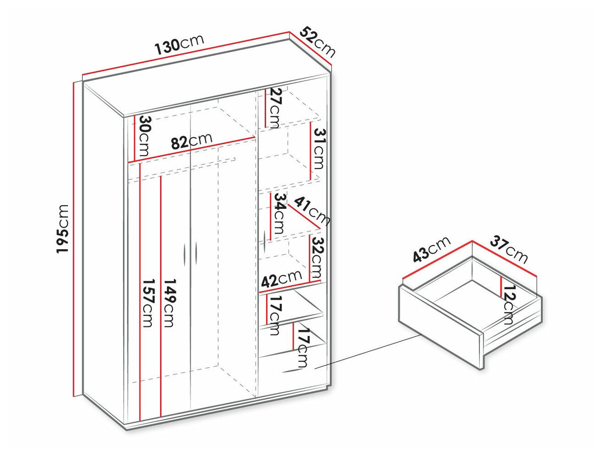 Gardróbszekrény Qubic QB-02