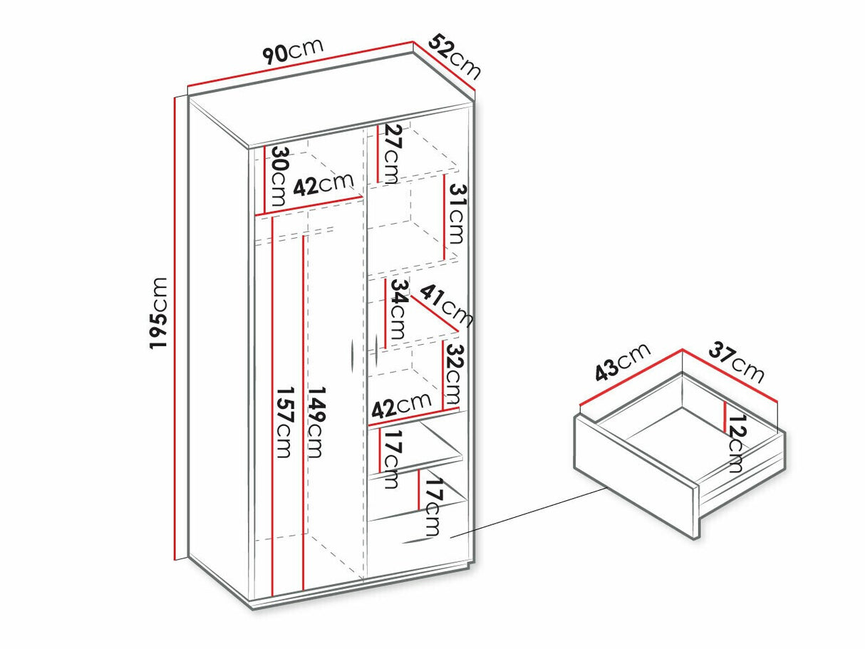Gardróbszekrény Qubic QB-03