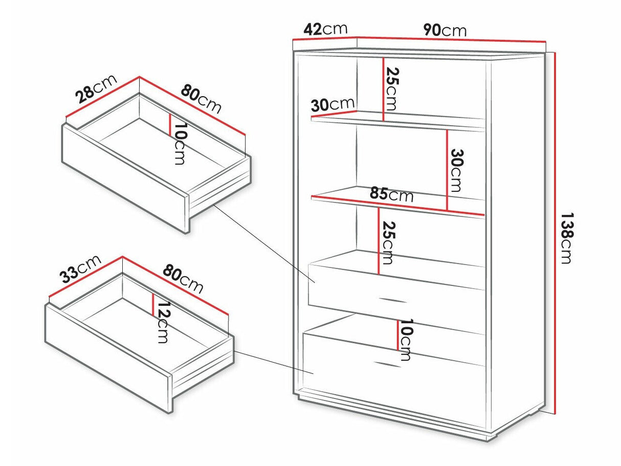 Könyvespolc Qubic QB-06