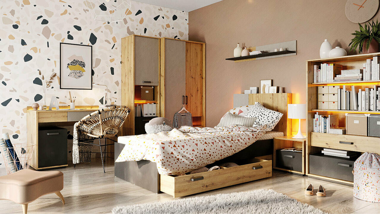 Ágy Qubic QB-11/QB-12, Alvó felület mérete: 90 x 200 cm