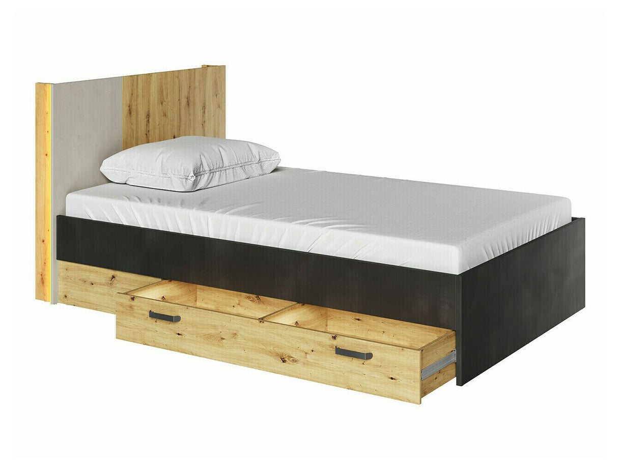 Bútorkészlet Meble QUBIC I Dąb Artisan/Raw Acél/Silk Flou 5903211294983