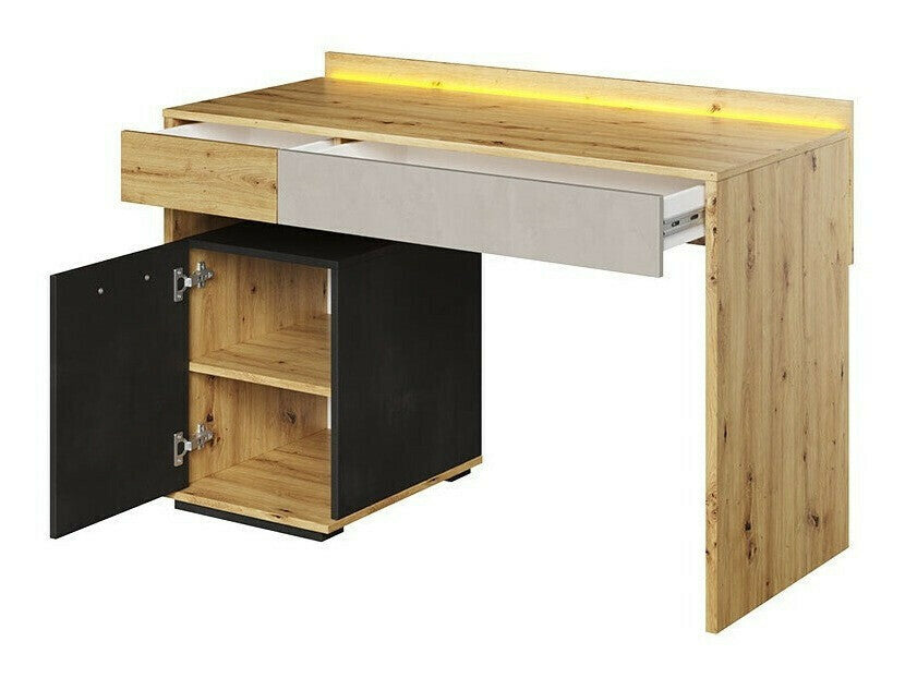 Gyerekszoba garnitúra Meble QUBIC II Dąb Artisan/Raw Acél/Silk Flou 5903211294990